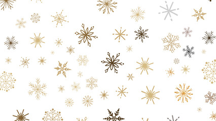Magical Snowfall: Brilliant 3D Illustration Showcasing Descending Christmas Snowflakes