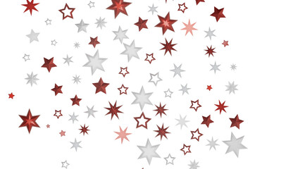 A background design with red and white stars on a dark background.