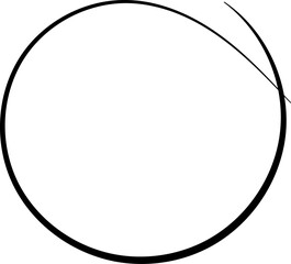 Hand drawn ovals and circles. Circle frames. Ellipses in doodle style. illustration isolated on transparent background.