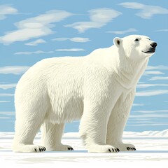 Arctic Elegance - Minimalistic Polar Bear Logo