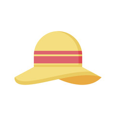 Fototapeta premium Summer Hat Icon Illustration Perfect for travel, vacation, and island themed projects.