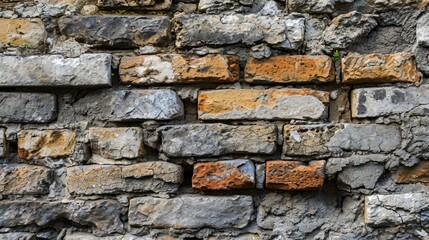 Rough Brown Brick Wall Texture Background for Seamless Grunge Design
