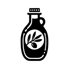 Simple Vector Icon of a olive oil &ndash; Logo Design Illustration