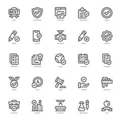Quality Control icon pack for your website, mobile, presentation, and logo design. Quality Control icon outline design. Vector graphics illustration and editable stroke.