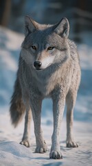 Obraz premium Gray wolf portrait hd wallpaper stock photographic image. wolf wallpaper. Ultra realistic. Photorealistic hypermaximalist hyper realistic fine detail
