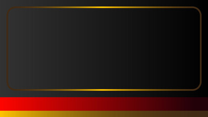 Elegant Background black and gold frame with a red stripe