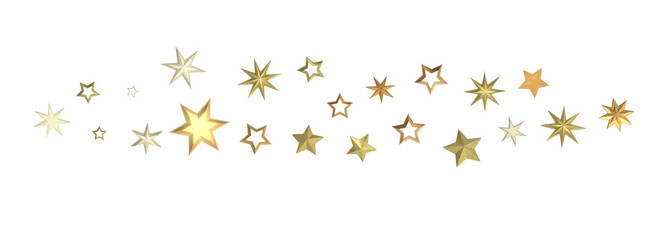 Golden Dreamscapes: Step Into a 3D Rainfall of Gleaming Stars