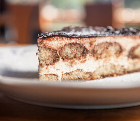 Tiramisu Dessert at an Italian Restaurant
