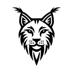 Fototapeta premium Simple Vector Icon of a Balkan Lynx head – Logo Design Illustration