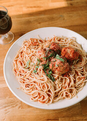 Meatballs and Bread Appetizer at a Restaurant