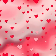 Obraz premium Romantic Hearts Seamless Pattern 