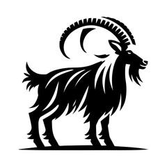 Fototapeta premium Simple Vector Icon of a Albanian Wild Goat – Logo Design Illustration