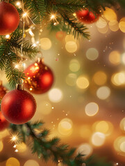 빛을 반사하는 금색과 은색으로 아름답게 제작된 크리스마스 장식품 클로즈업. 부드럽고 흐릿한 홀리데이 조명을 배경으로 프리미엄, 축제 분위기, 우아한 분위기를 선사합니다.