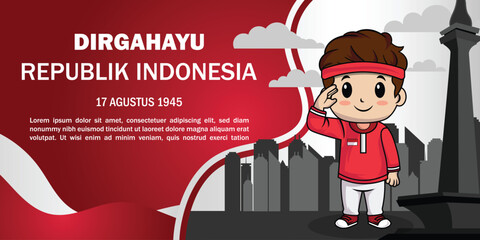 Happy Republic of Indonesia poster with