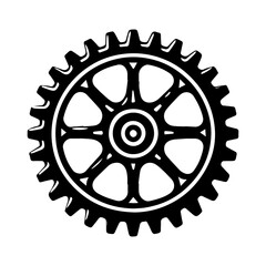 Simple Vector Icon of a gear – Logo Design Illustration