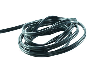 Wire cable of usb and adapter isolated on white background with clipping path.Electronic Connector.Selection focus.