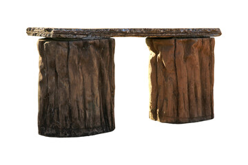 Stone Chair isolated on white background.