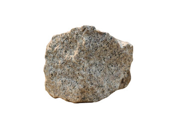 Rock isolated on white background.