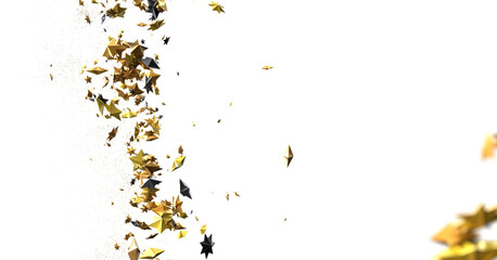 Shimmering Starry Christmas: Spectacular 3D Illustration Showcasing Falling Holiday Stars