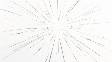 Naklejka premium Hand-Drawn Creative Light Burst Sketch on White Background