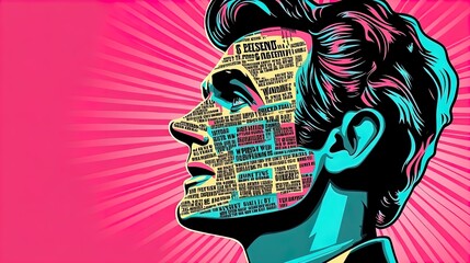 elevate your space with abstract art: lincoln's silhouette crafted from his iconic quotes – perfect for sports interiors and inspirational decor!