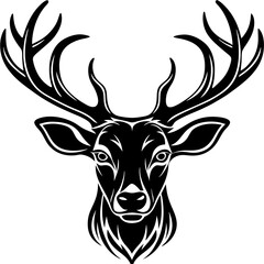 Naklejka premium deer head silhouette