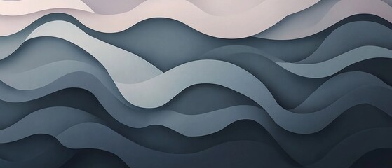 modern soft curvy waves background design with light gray, dim gray and dark gray color