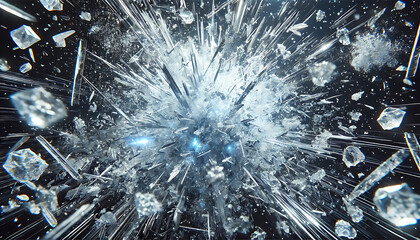 氷・爆発・瞬間・光