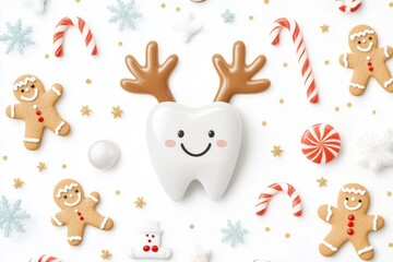 Naklejka premium Dental Christmas background