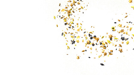 Descendant Christmas Constellations: Mind-Blowing 3D Illustration of Falling Festive Star Patterns