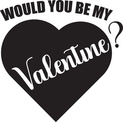 A simple Valentine day typography design, modern, illustration, vector, abstract, print, T-shirt, design.