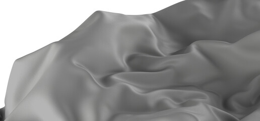 A close-up abstract image of white fabric with a soft, smooth texture.  The fabric is draped and folded, creating  interesting patterns and waves.