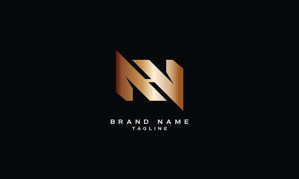 AHV, AVH, HAV, HVA, VHA, VAH, NH, HN, Abstract initial monogram letter alphabet logo design