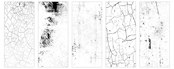Scratch grunge background texture dust distress grain illustration vector. Set of Black and white grunge.