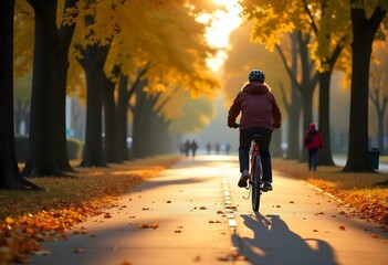 person riding a bike