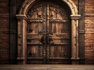 old wooden door