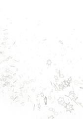 XMAS Stars - A gray whirlwind of golden snowflakes and stars. New