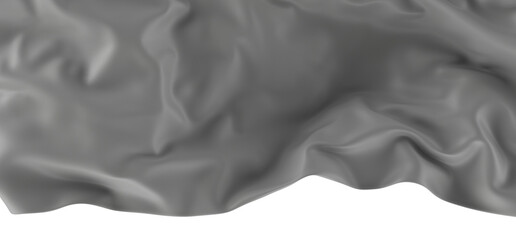 A close-up abstract image of white fabric with a soft, smooth texture.  The fabric is draped and folded, creating  interesting patterns and waves.