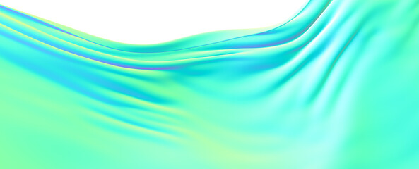 Abstract Teal Green Fabric Drape