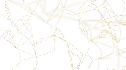 Abstract Geometric Pattern with Gold Lines on White Background