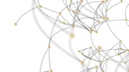 Abstract Network Connection with Nodes and Lines