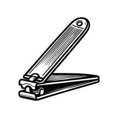 Simple Vector Icon of a Nail Clippers – Logo Design Illustration