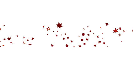 Red Stars Scattered on White Background