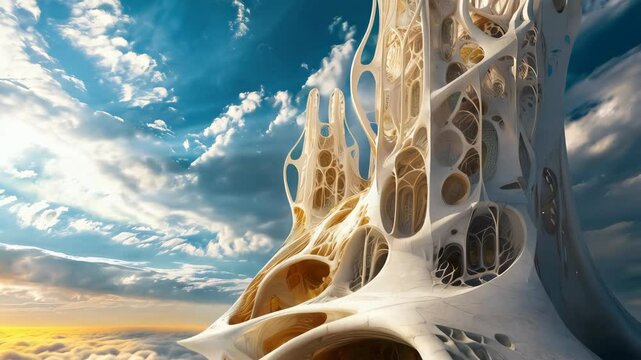Surreal alien architecture