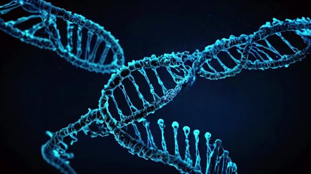 Medical science research of chromosome DNA genetic biotechnology in human genome cell, 4k High-Quality Wallpaper Background Animation Video