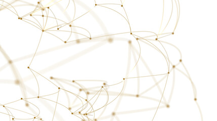 Abstract Gold Network Connection Background