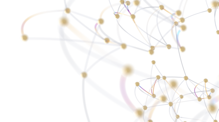 Abstract Network Connections with White Background