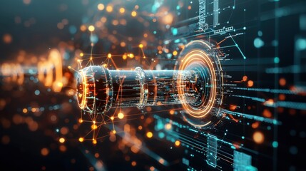 Futuristic Hydrogen Energy Concept with Molecules and Technology Surroundings
