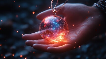 Mystical Orb: A Glowing Sphere of Connection