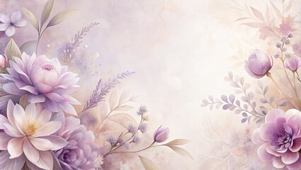 Elegant Pastel Floral Border Design Featuring Delicate Blooms and Soft Hues for Wedding Invitations or Decorative Prints